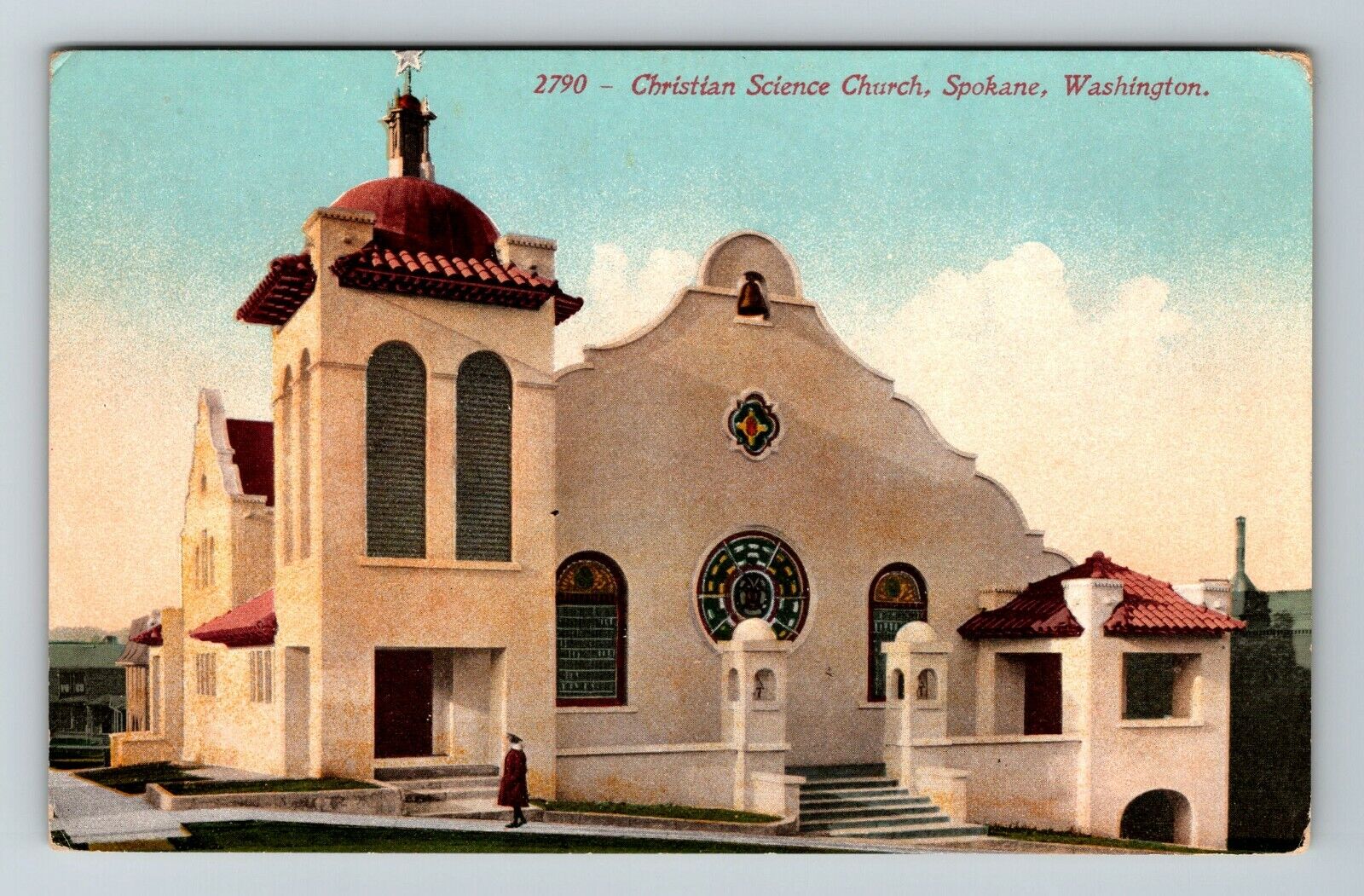 Spokane WA-Washington, Christian Science Church Vintage Souvenir Postcard