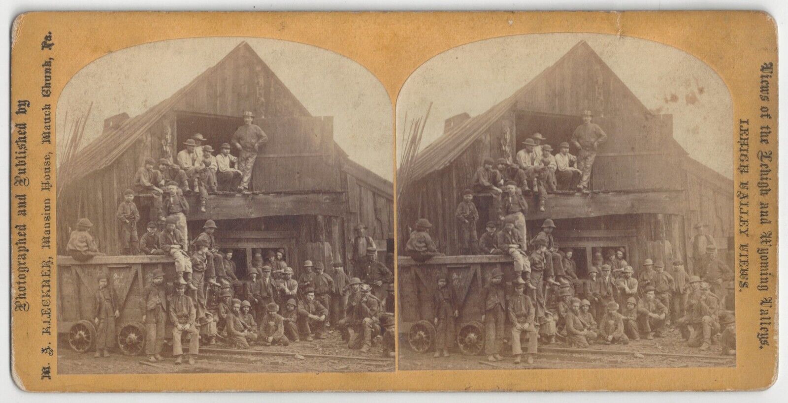 1870\'s Child Coal Miners - Mauch Chunk, Pennsylvania, Railroad Stereoview, Labor