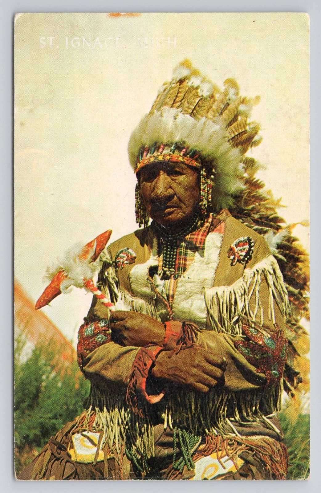 Old Indian Chief Postcard 3932