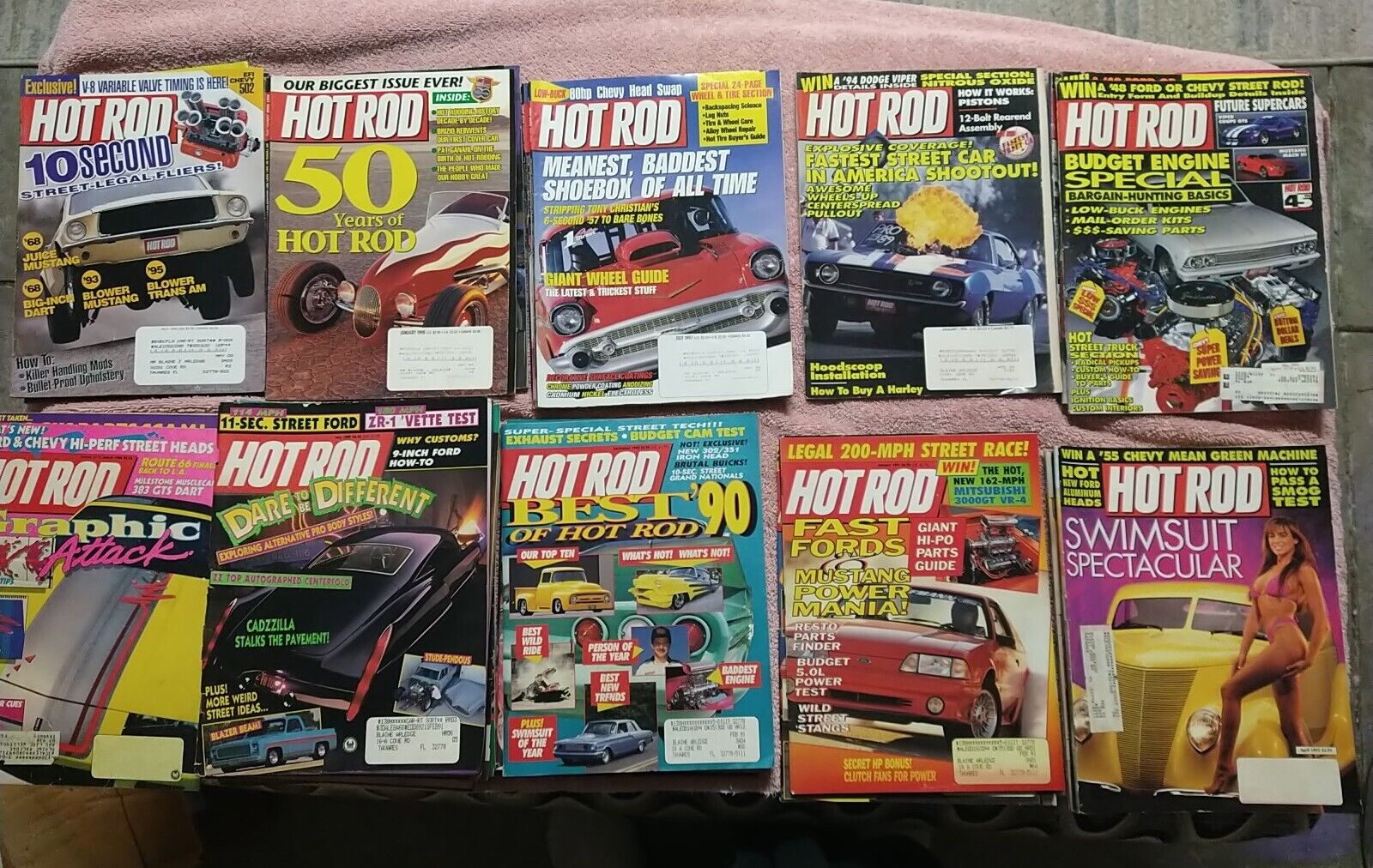 HOT ROD MAGAZINE Lot 1988-1999 (32) Mags includes: 7/89, 12/90, See Description