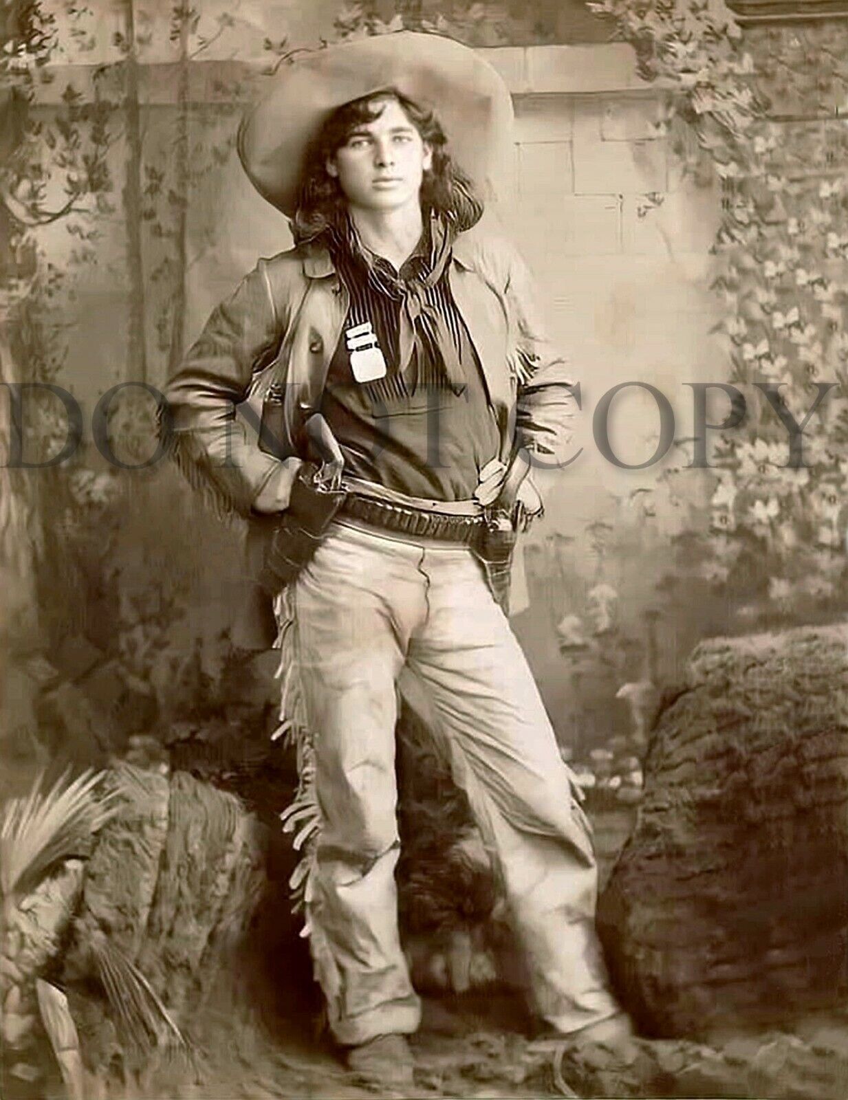 Antique Repro Photo Print Cowboy John Baker Omohundro known as Texas Jack 
