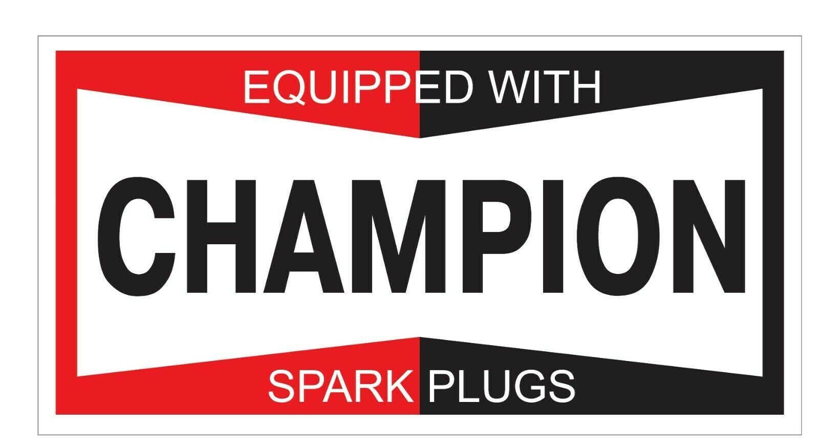 CHAMPION Spark Plugs Equipped Color Vinyl Decal Sticker Waterproof