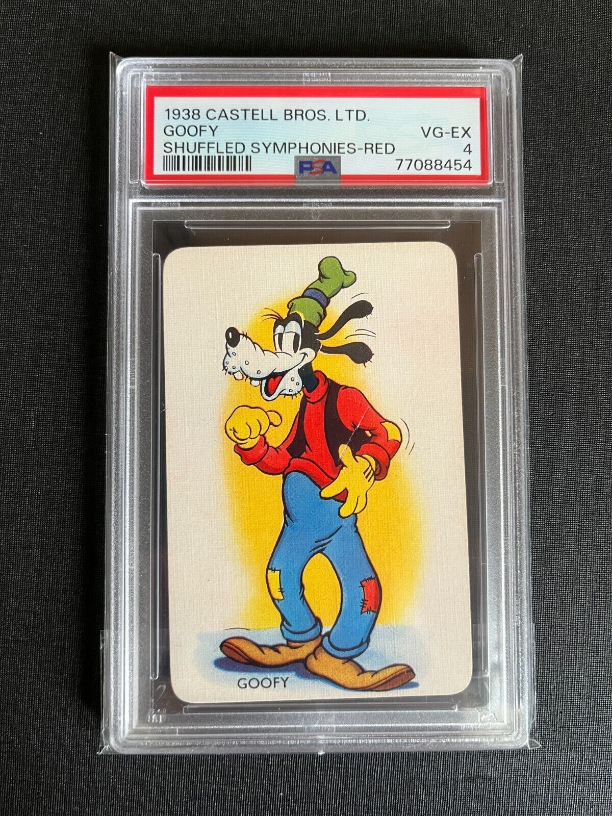 PSA 4 Castell Bros. Goofy Shuffled Symphonies Red Walt Disney Card 1938