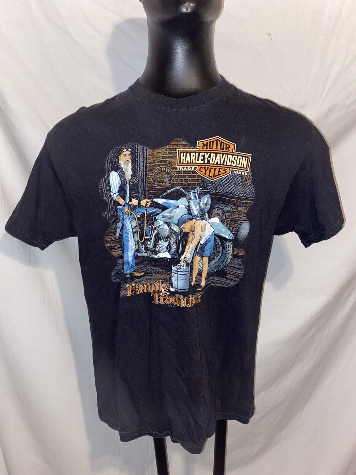 1995 Harley Davidson Boys T-Shirt Black Rocky Mountain Colorado Size Large 