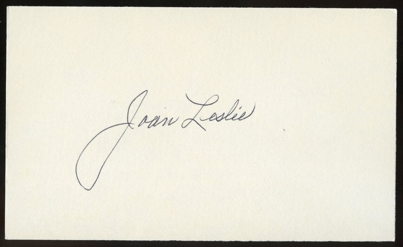 Joan Leslie d2015 signed autograph auto 3x5 Cut American Actress in High Sierra