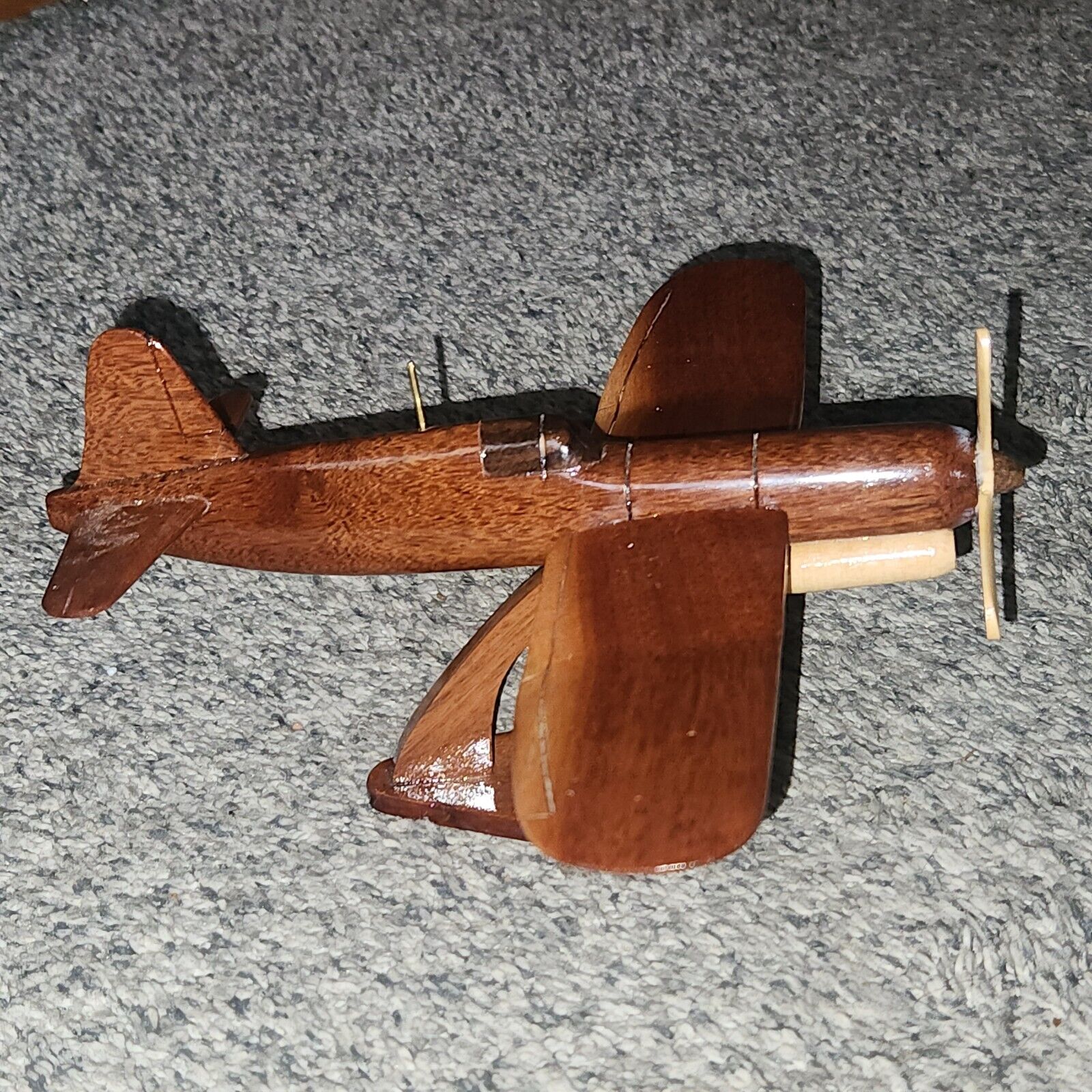 Wooden Airplane Wood Desk Model Mahogany 10