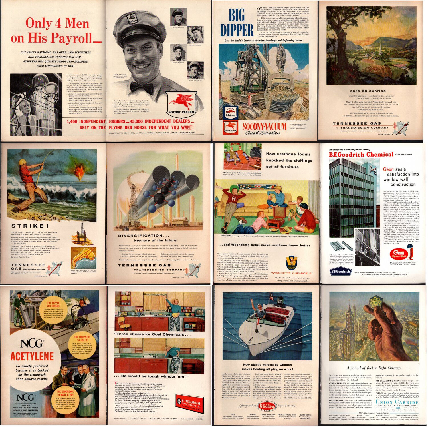 1950s Magazine Ads 11 CHEMICAL COMPANIES