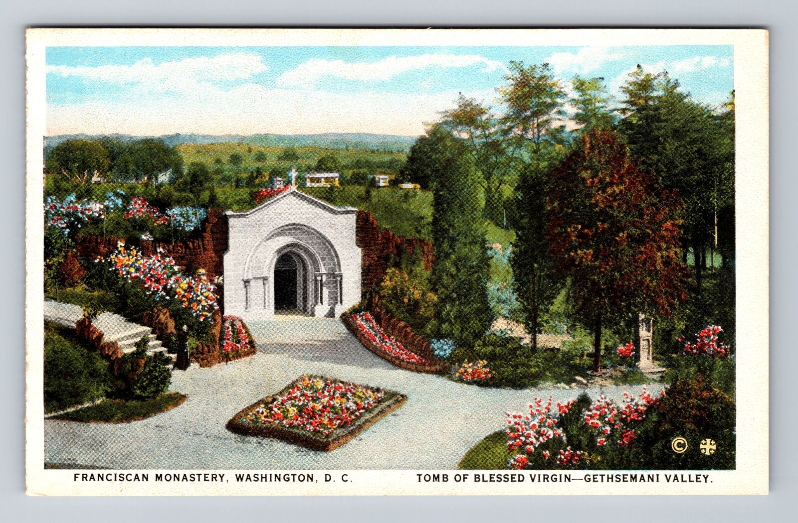 Washington DC, Franciscan Monastery, St Sepulcher, Antique Vintage Postcard