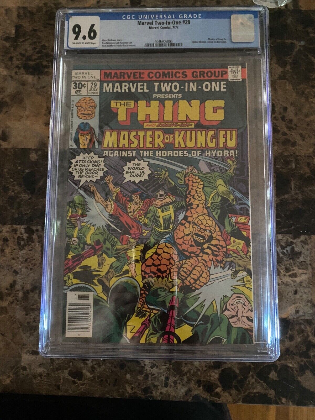 Marvel Two-In-One #29, NM+ 9.6 CGC, 2nd Appearance Spider-Woman; Shang-Chi