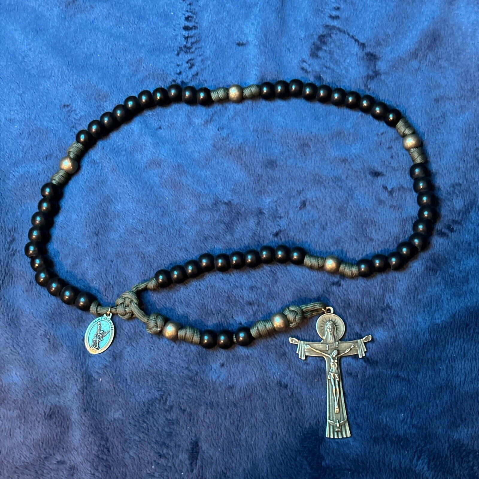 Unbreakable Catholic Rosary/St Michael Rosary - Large Rosary - Handmade New