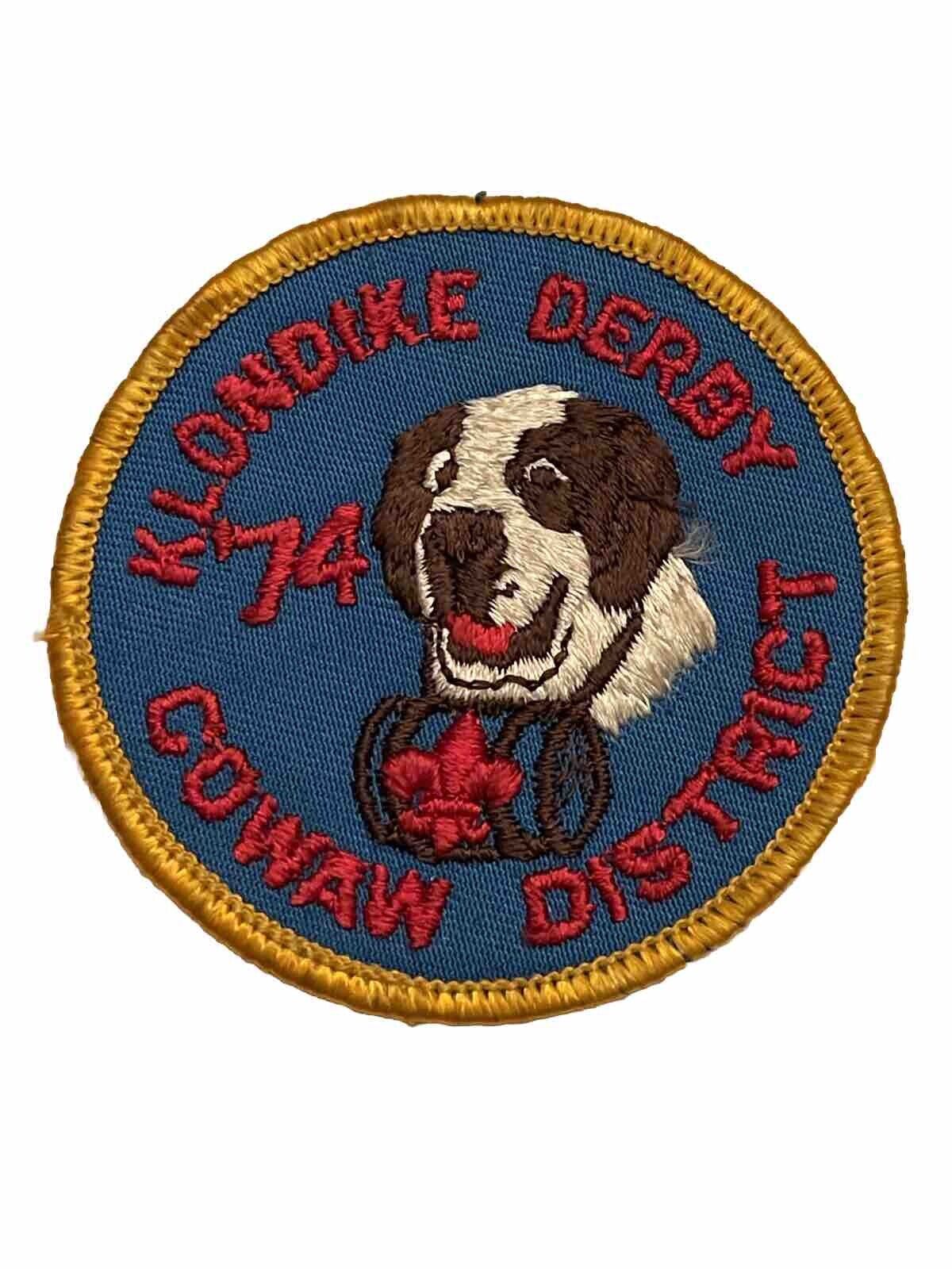 Cowaw District Patch 1974 Klondike Derby BSA Boy Scouts Of America Badge Emblem