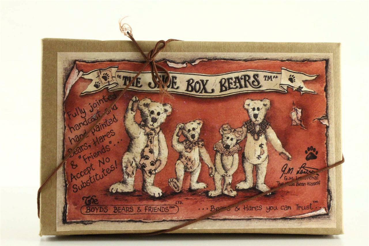 MIB SHOE BOX BEARS Boyds AUGUSTUS GUS GRIZBERG 1E/4417 Jointed Resin Bear