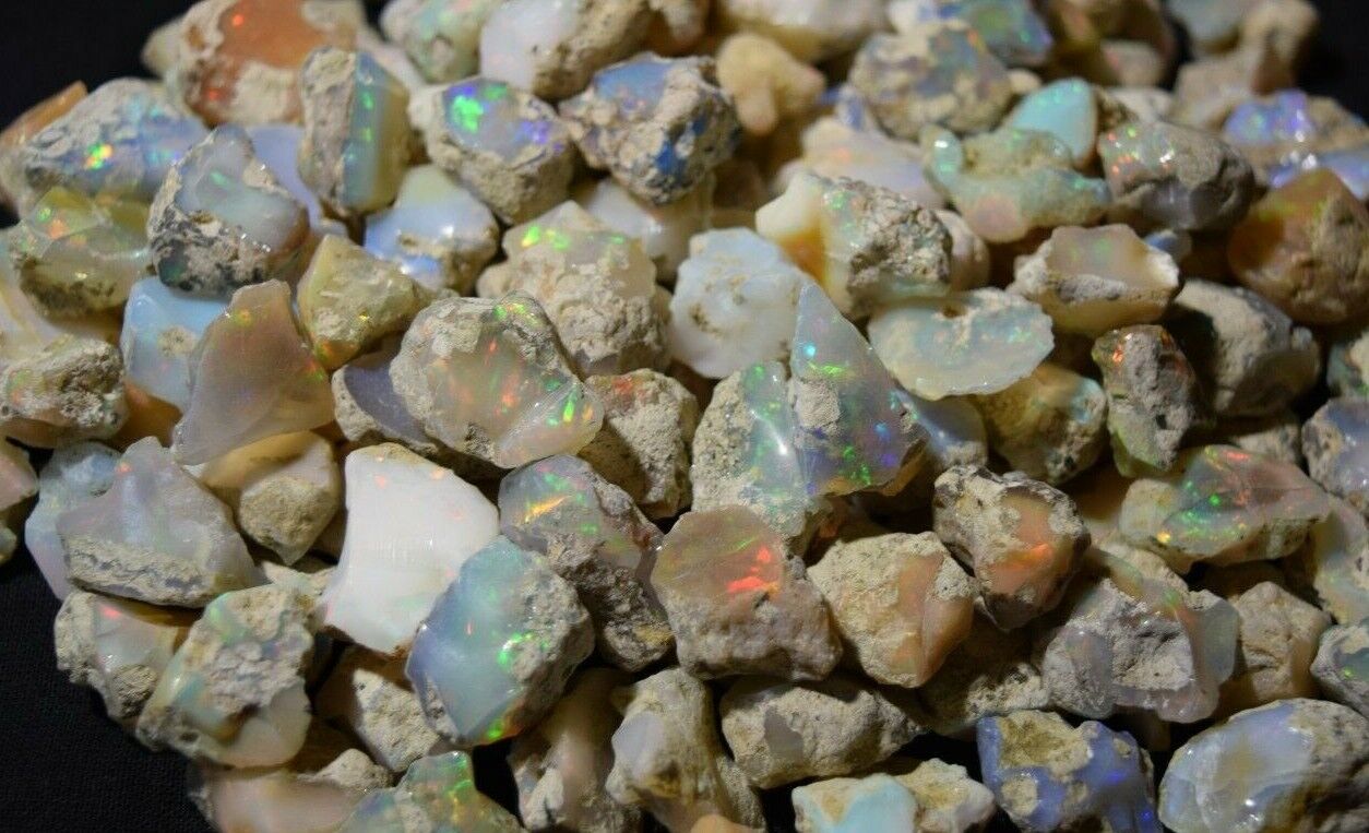 Natural Ethiopian Welo Opal Rough Raw Bulk Large 10-40ct Pieces US SELLER +GIFT