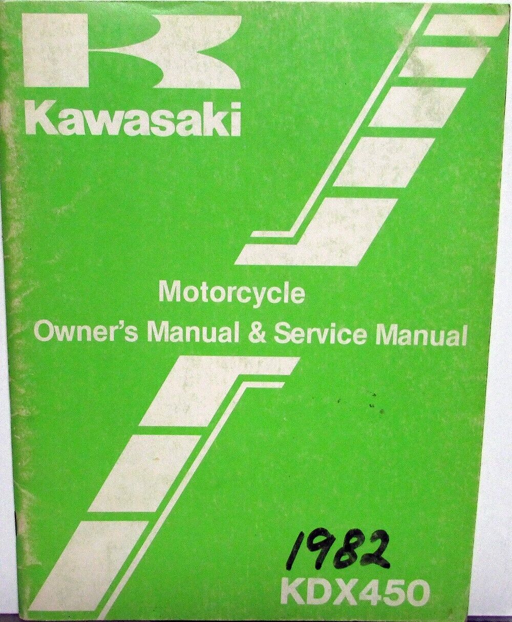 1982 Kawasaki KDX450 Motorcycle Owners & Service Manual