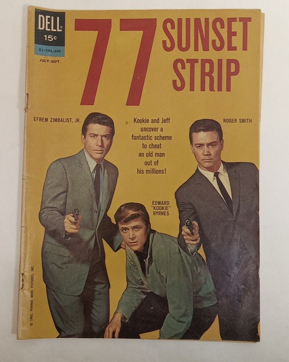 77 Sunset Strip #1 July-Sept 1962 Dell Comic Book