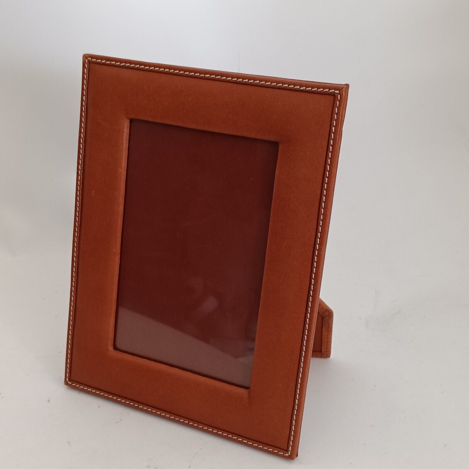 Coach Photo Frame 4” x 6” Classic Brown Tan Leather 