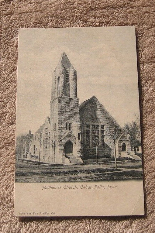Cedar Falls Iowa IA c 1910 Methodist Church Postcard