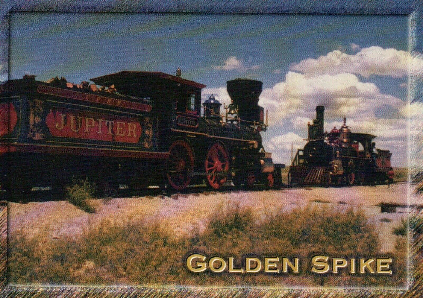 Jupiter Locomotive, Golden Spike Site Promontory Utah -- Railroad Train Postcard