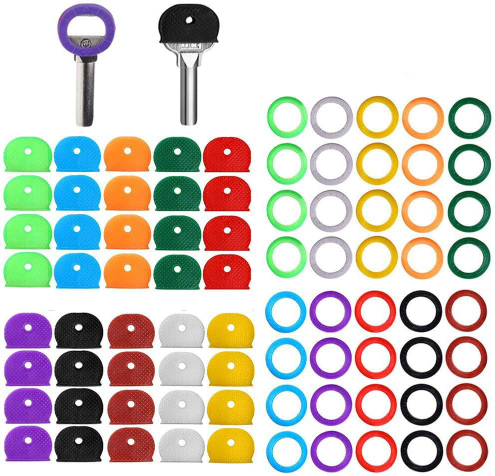 Key Caps Tags Covers Set Plastic Key Identifier Rings Key Toppers for Keys House