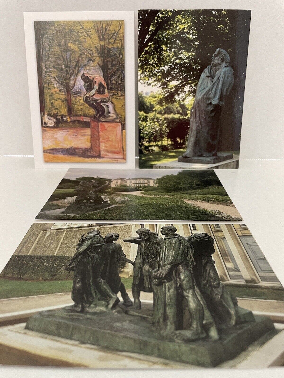  Auguste Rodin Museum Paris France Musee Rodin Souvenir Postcard LOT of 4