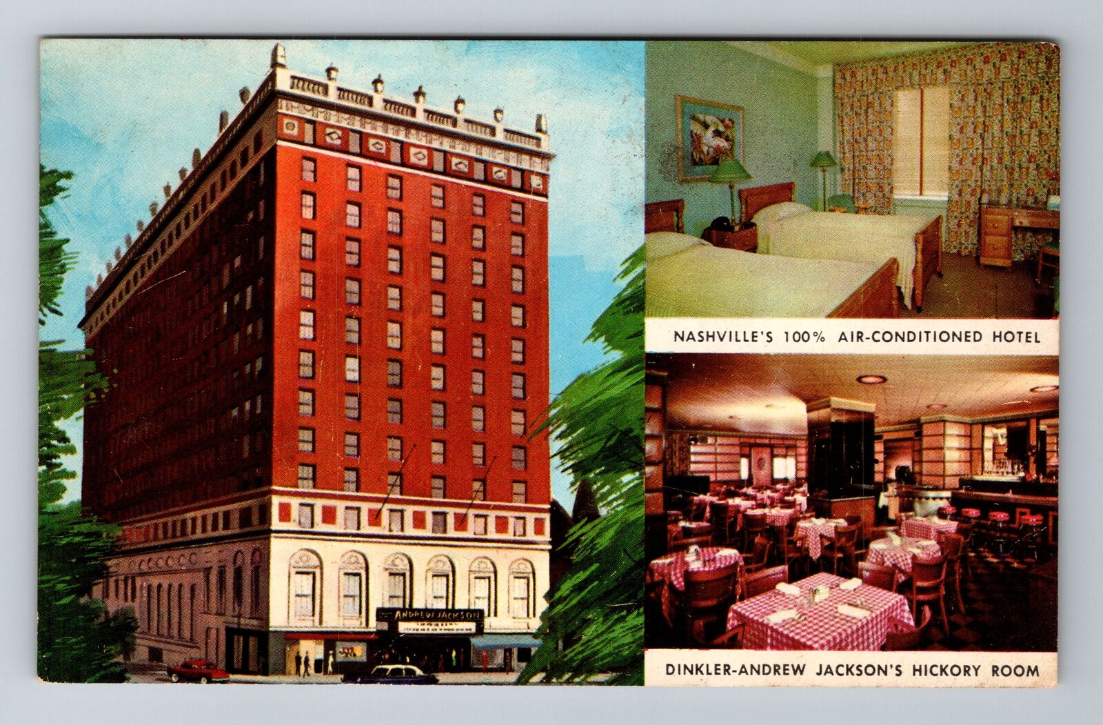 Nashville TN-Tennessee, The Dinkler Andrew Jackson, Advertise, Vintage Postcard