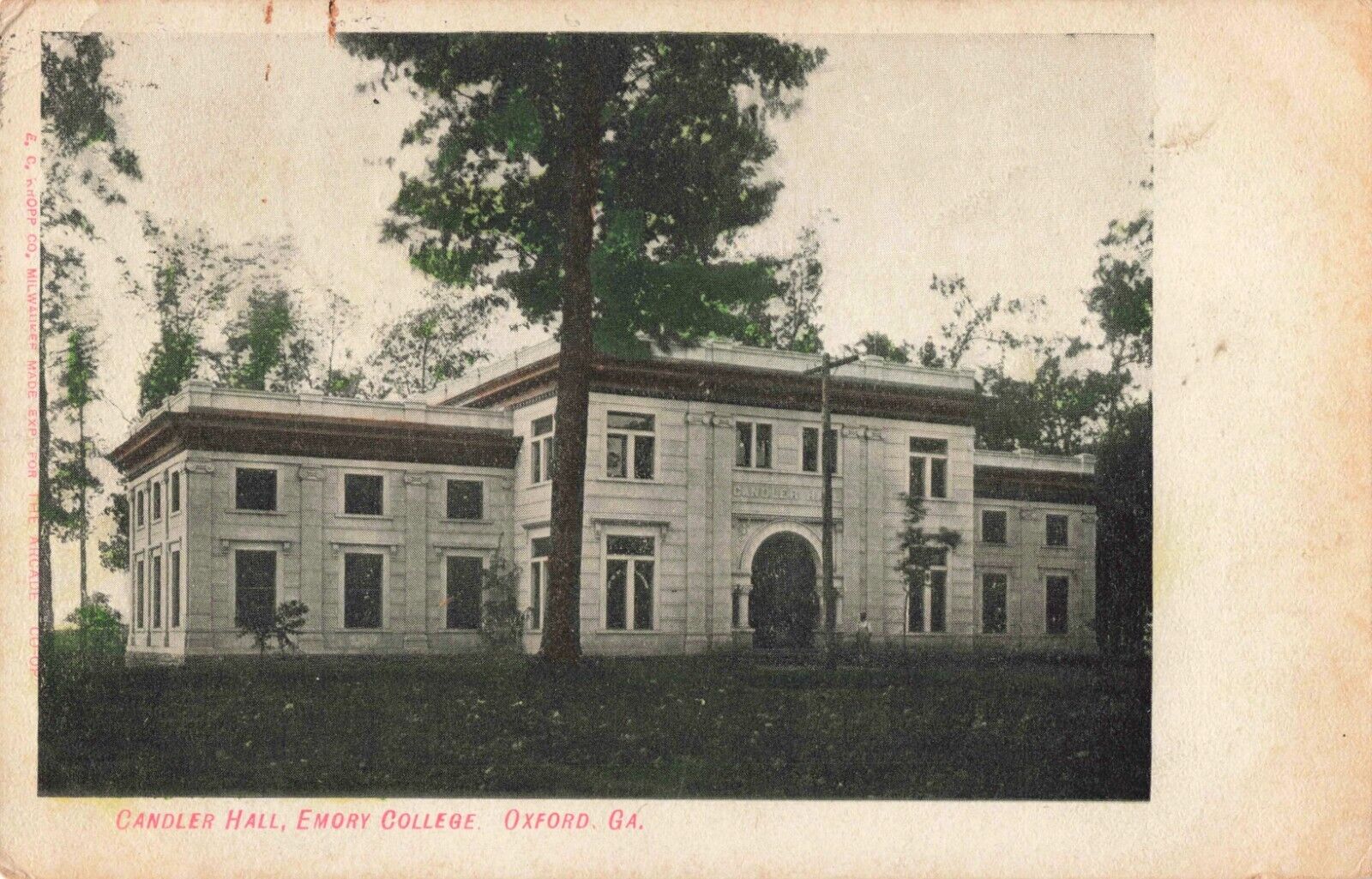 Candler Hall Emory College Oxford Georgia GA 1909 Postcard