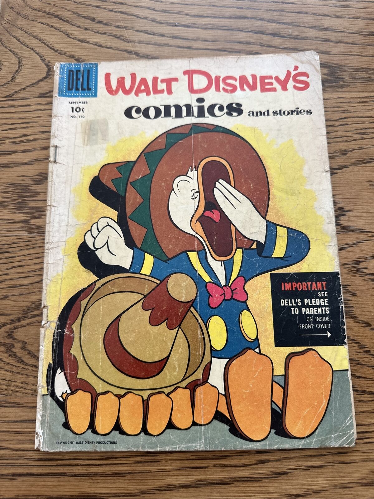 Walt Disney\'s Comics and Stories #180 (Dell Comics 1955) Barks Art Low Grade