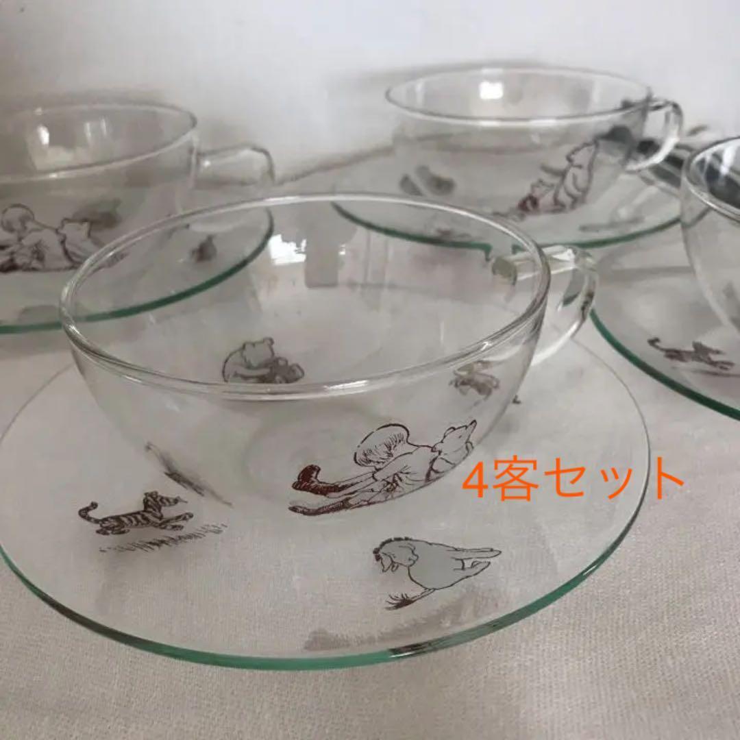 Disney WINNE THE POOH DISNEY Noritake JAPAN Cup & saucer set of 4 vintage