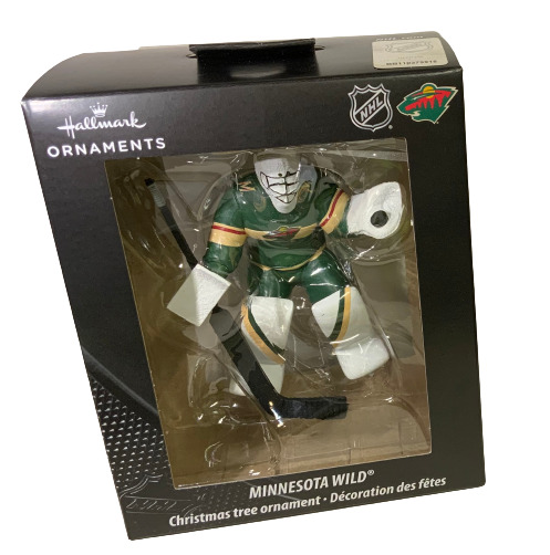 Hallmark Minnesota Wild Goalie NHL Hockey Black Box Ornament NIB