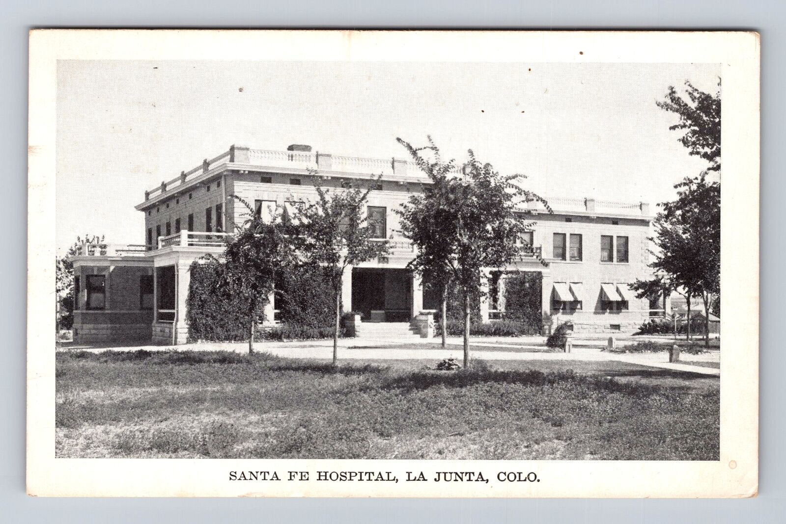 La Junta CO-Colorado, Santa Fe Hospital, Antique Vintage c1944 Souvenir Postcard