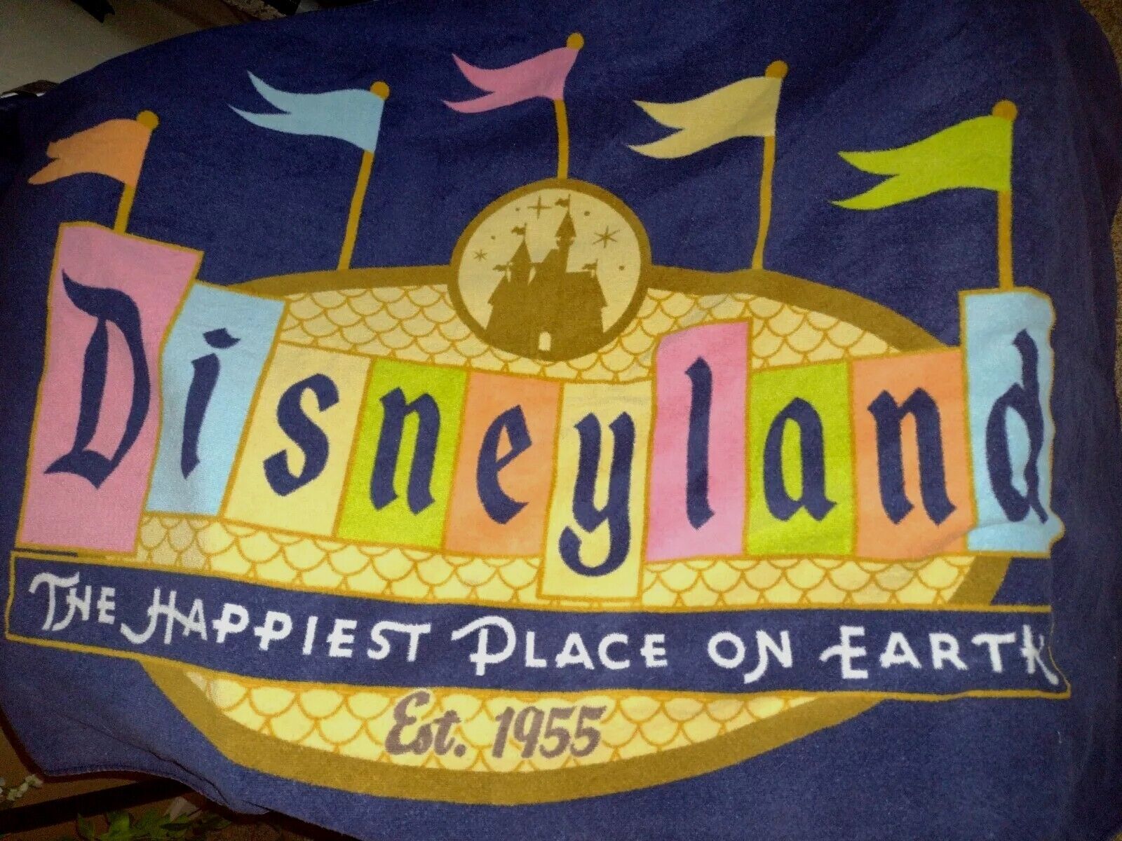 Vintage Disneyland Resort Beach Towel Happiest Place On Earth