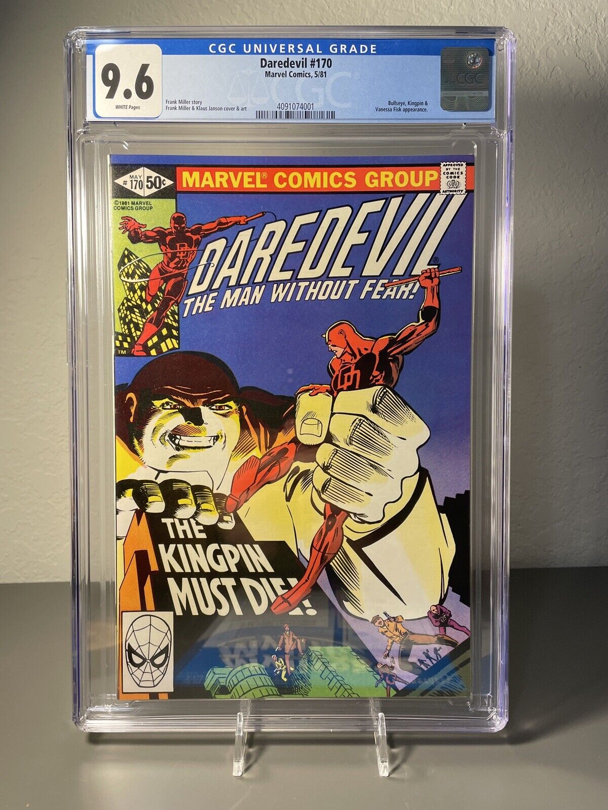 Daredevil #170 CGC 9.6 WP (1981) Frank Miller 1st Kingpin in DD