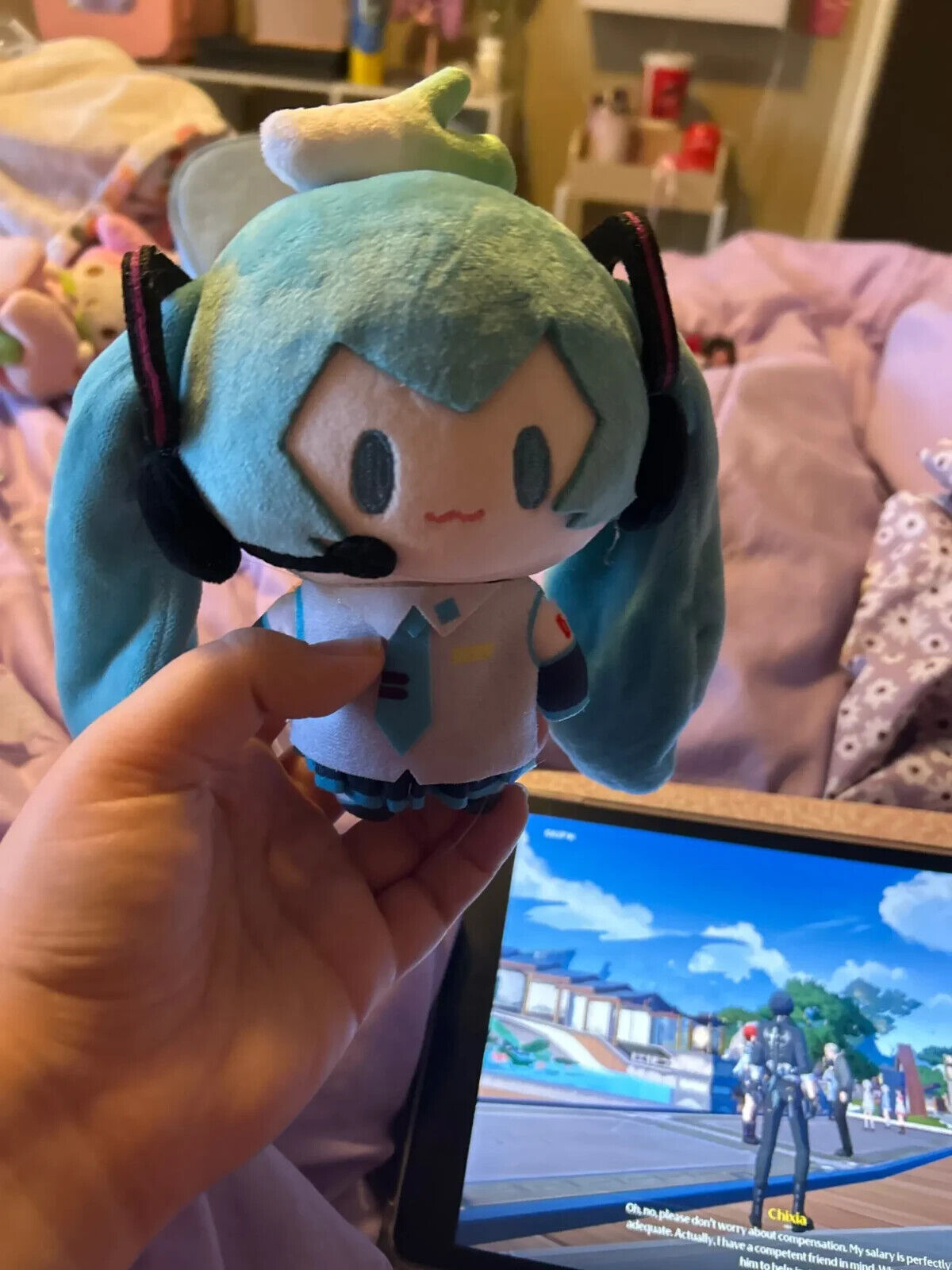 15cm Hatsune Miku Kawaii Q Version Figure Plush Doll Anime Peripheral Ornament G