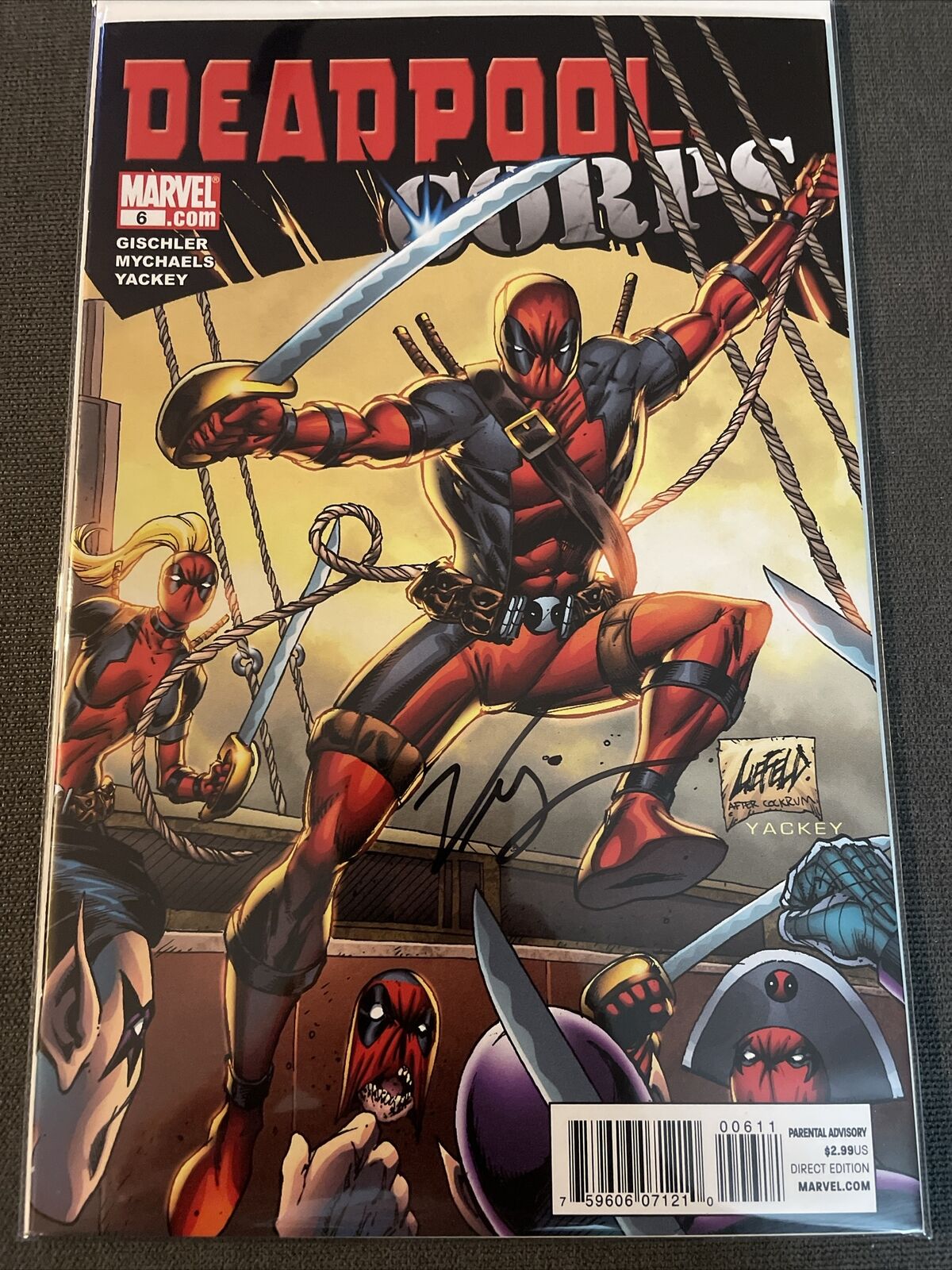 Marvel - DEADPOOL CORPS #6 *SIGNED* by Victor Gischler (Great Condition)