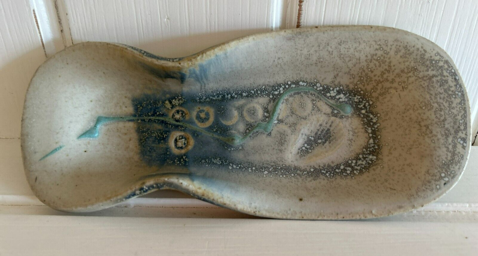 Studio Pottery Spoon Rest (or trinket dish) Signed