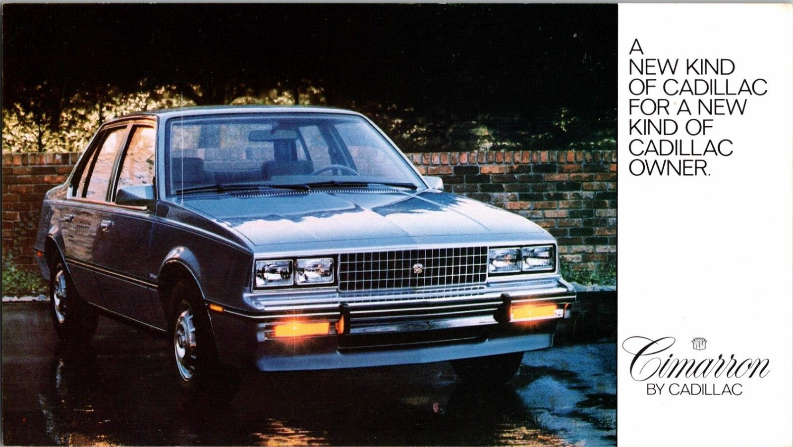 Vintage 1982 Cadillac Cimarron Advertising Oversized Dealer Postcard
