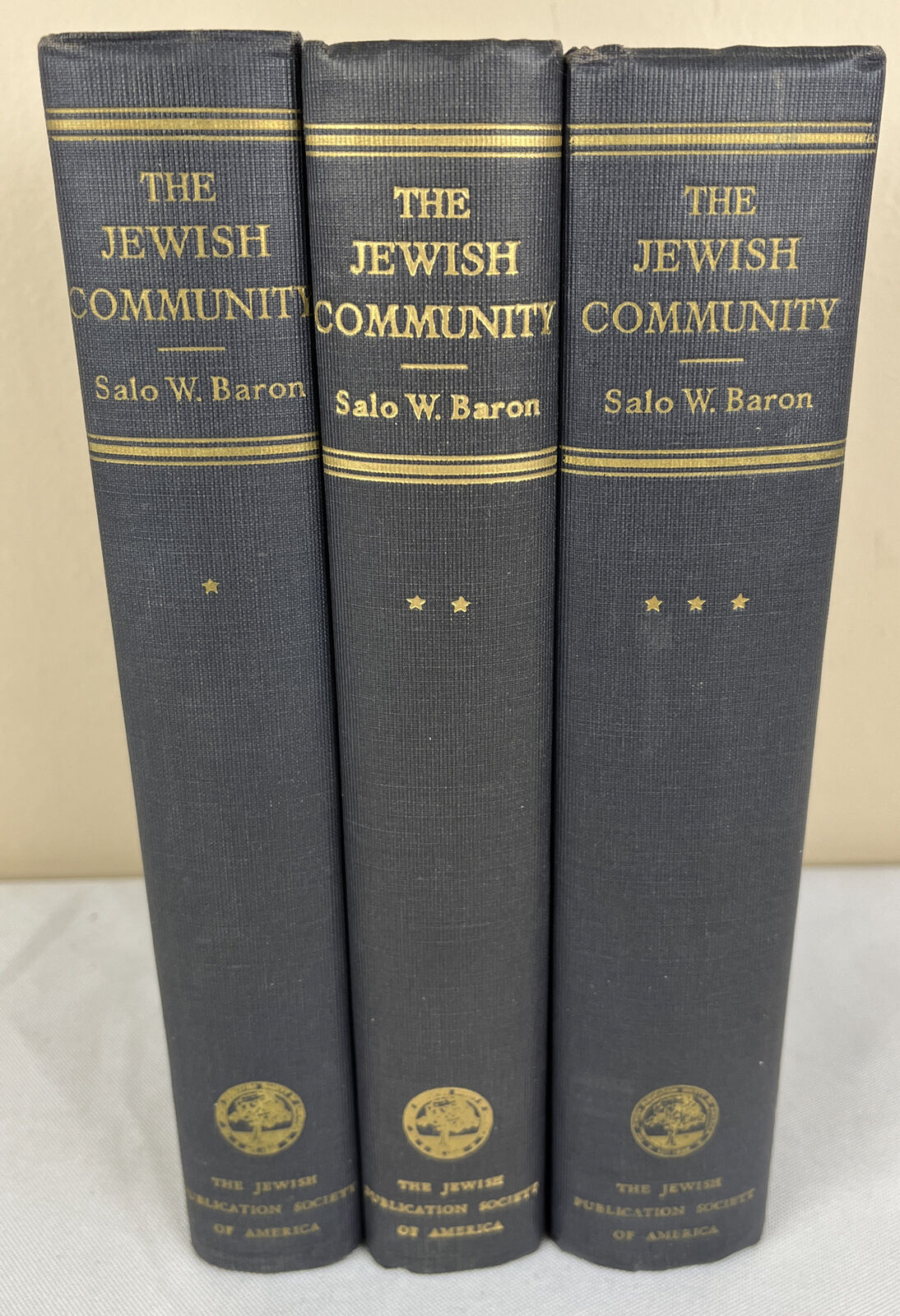 THE JEWISH COMMUNITY by Salo Baron - 1948 - Complete 3 Volume Set