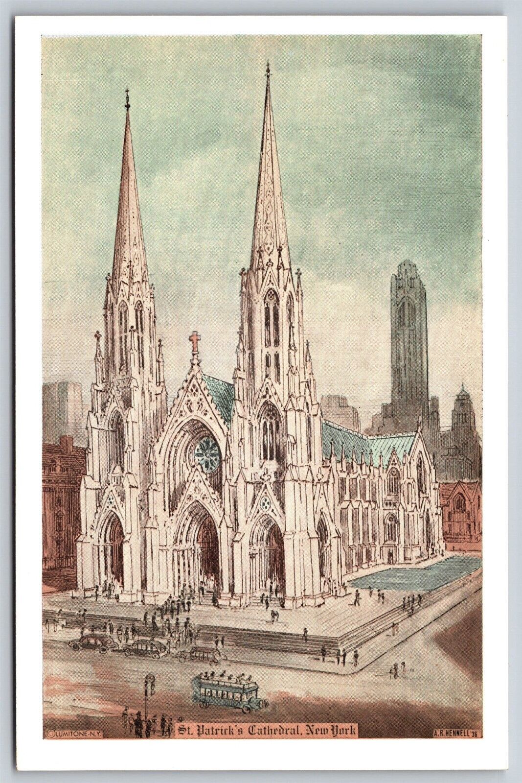 Postcard St Patrick\'s Cathedral New York D34