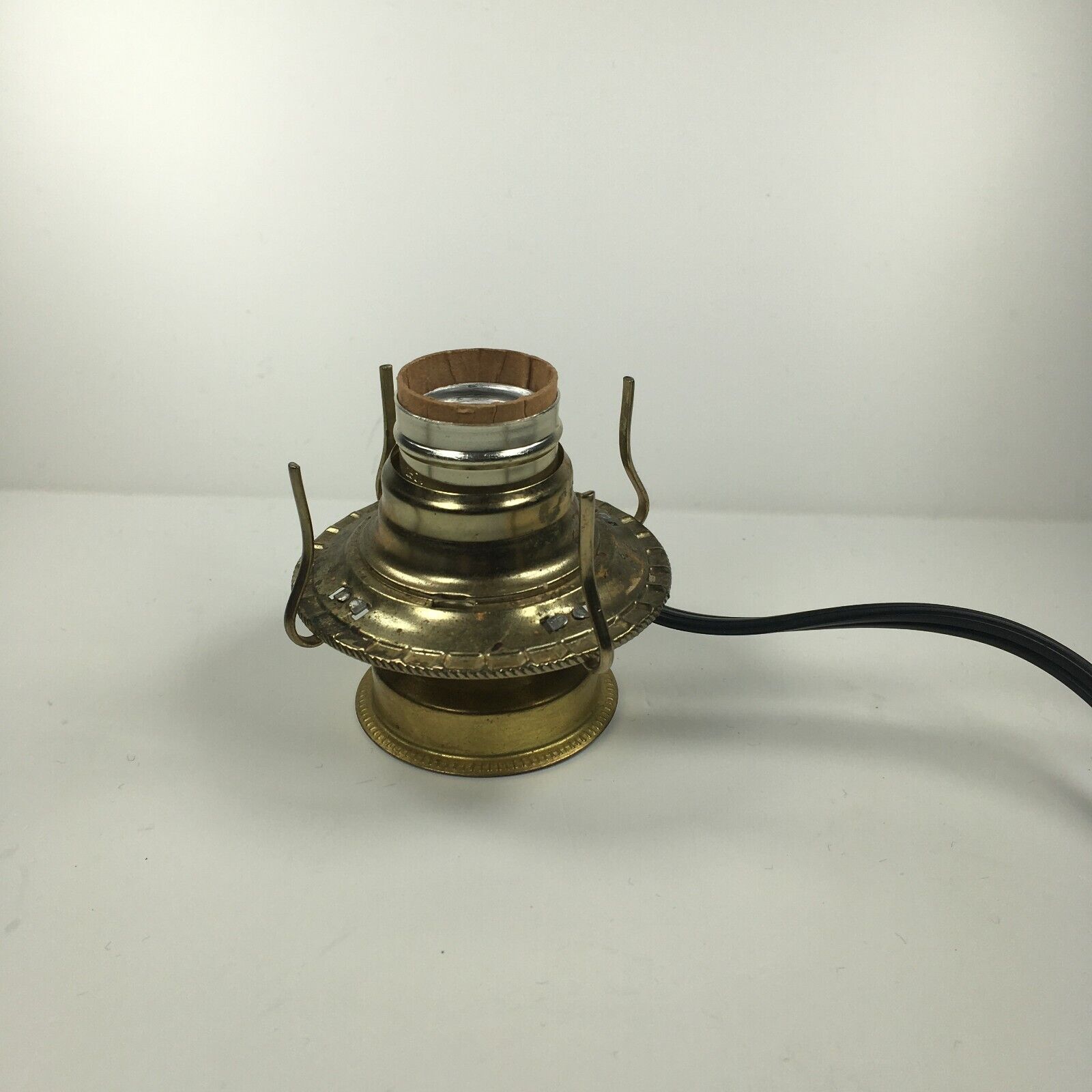 Oil Kerosene Lamp Electric Burner Adapter Converter Brass #1 (7/8\