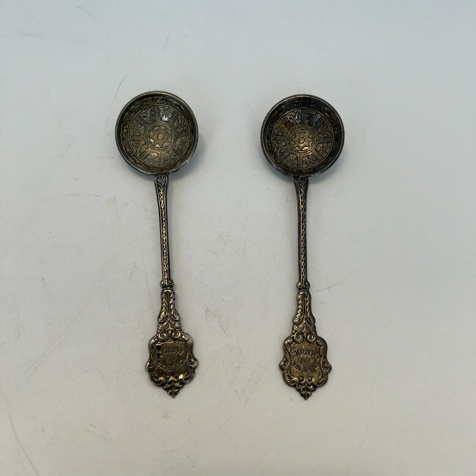 Vintage Souvenir Du Maroc Spoons Set (2) Morocco