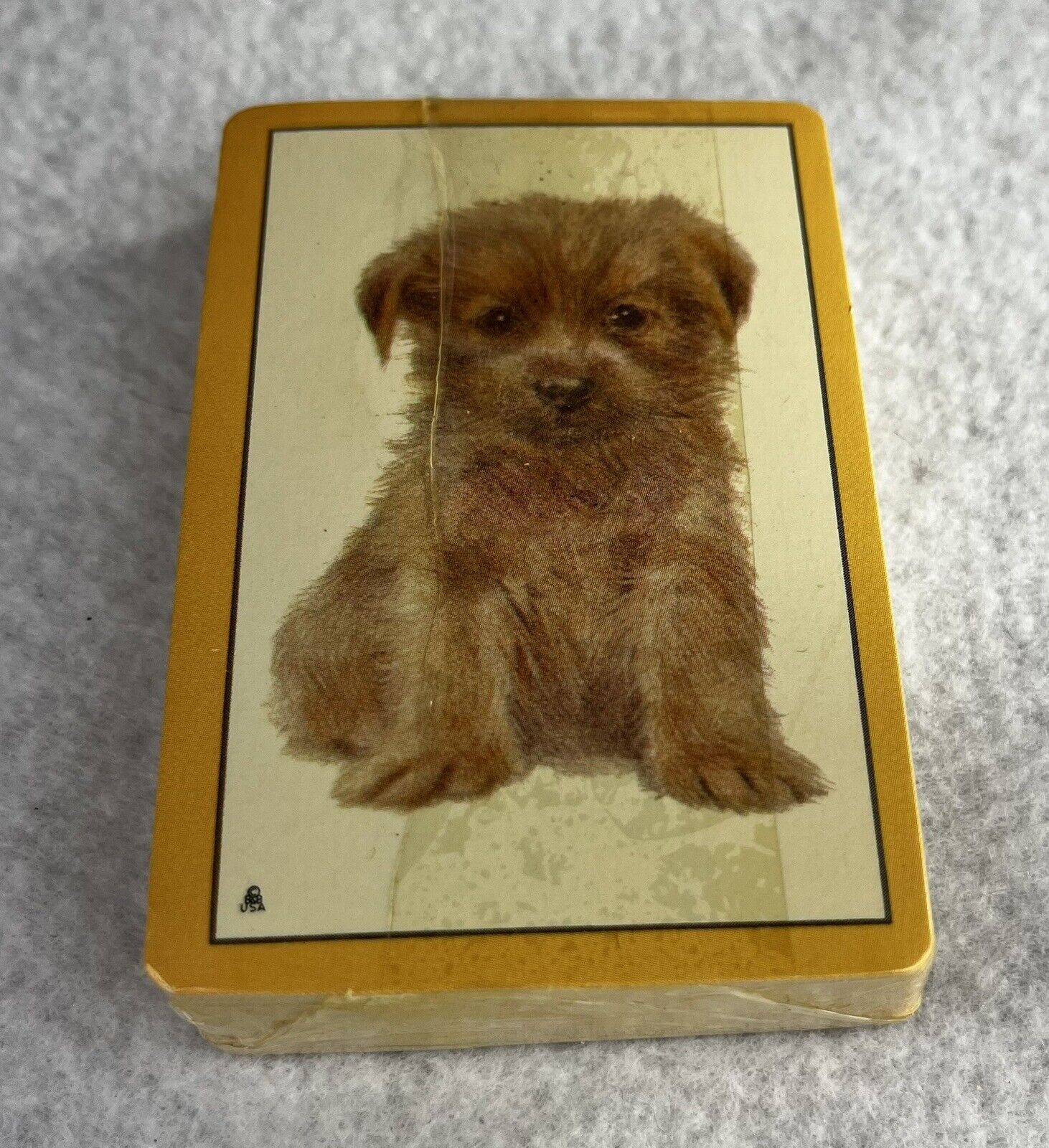 NOS Vintage Trump Playing Cards Sealed Package Made In USA Puppy Dog Animals