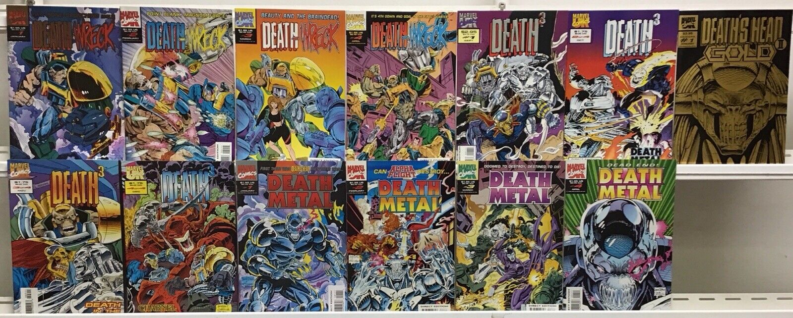 Marvel Comics Death-Metal Death3 Death-Wreck Death’s Head Gold Lot Of 13