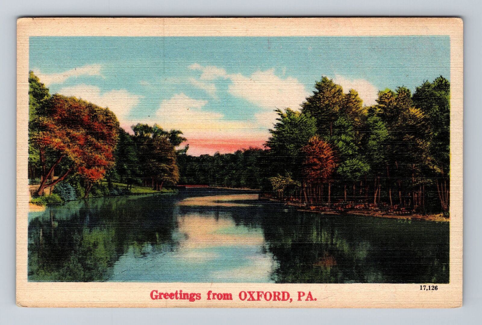 Oxford PA-Pennsylvania, Scenic General Greetings, Souvenir, Vintage Postcard