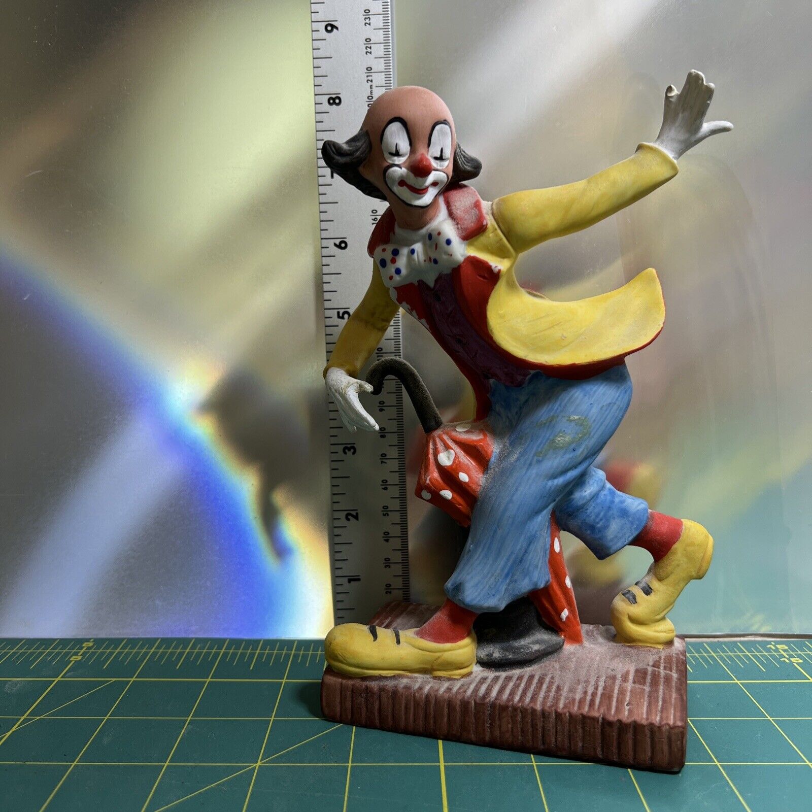 Vintage Porcelain Clown W/Umbrella Figurine Toscany Japan “The Clown Collection”
