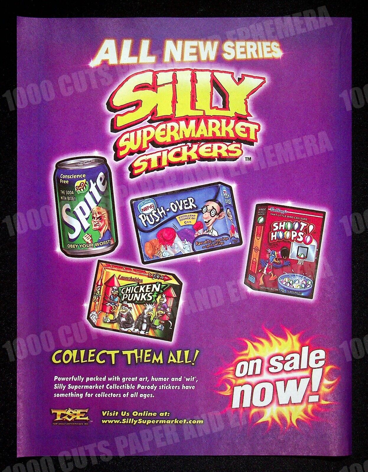 Silly Supermarket Stickers TSE Top Shelf 2008 Print Magazine Ad Poster ADVERT