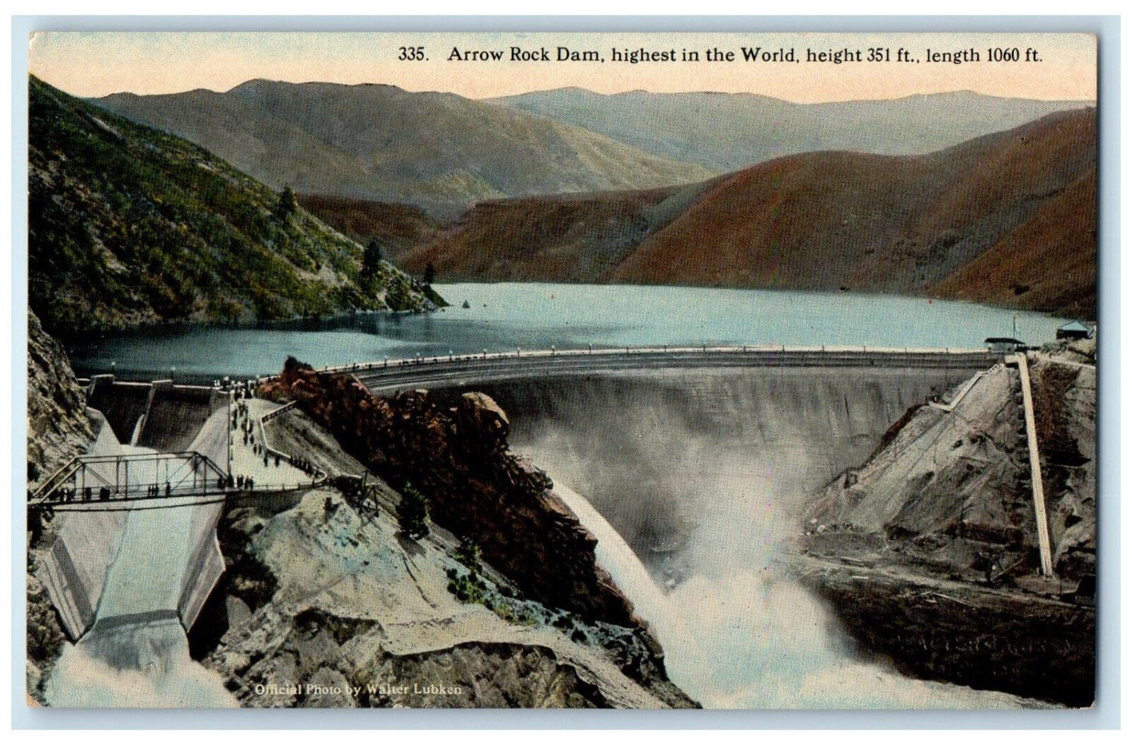 c1910 Water Falls at Arrow Rock Dam Boise Idaho ID Antique Unposted Postcard