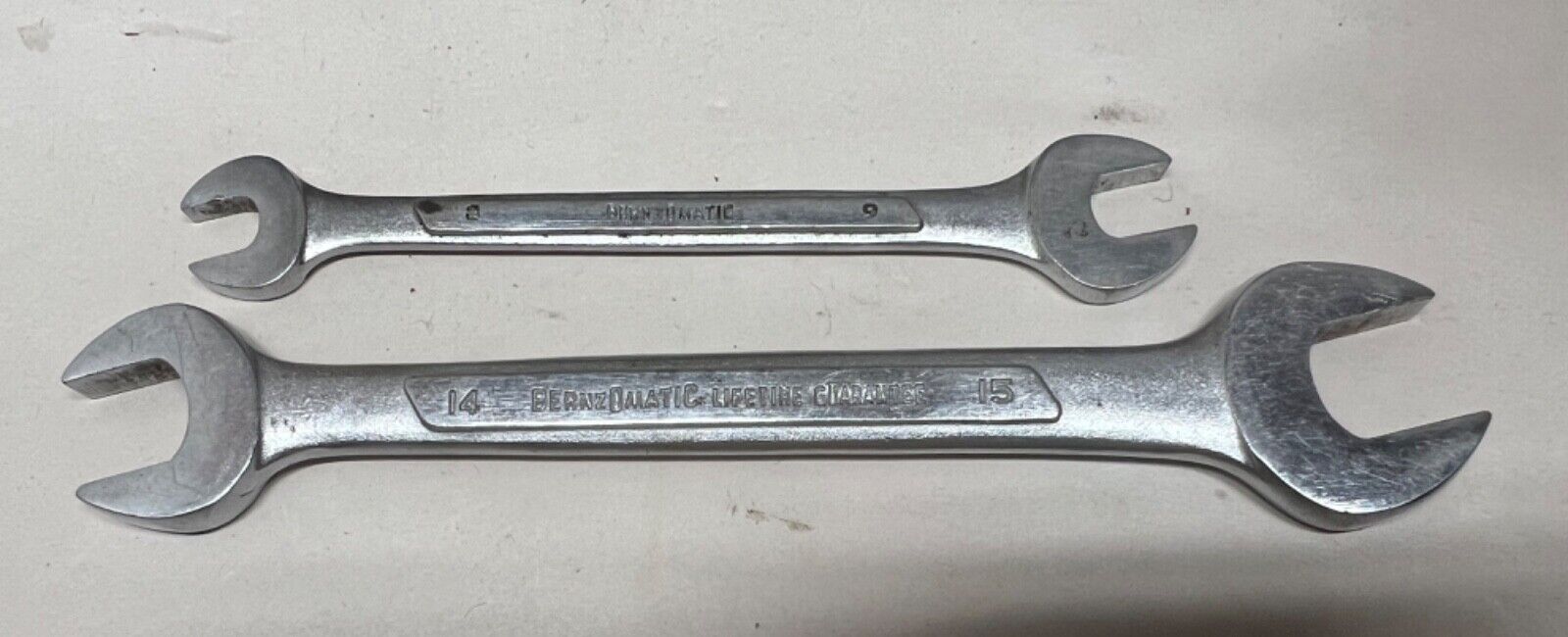 BenzOMatic 2pc 8-9mm & 14-15mm Open End Wrench Forged Alloy Steel Japan Vintage