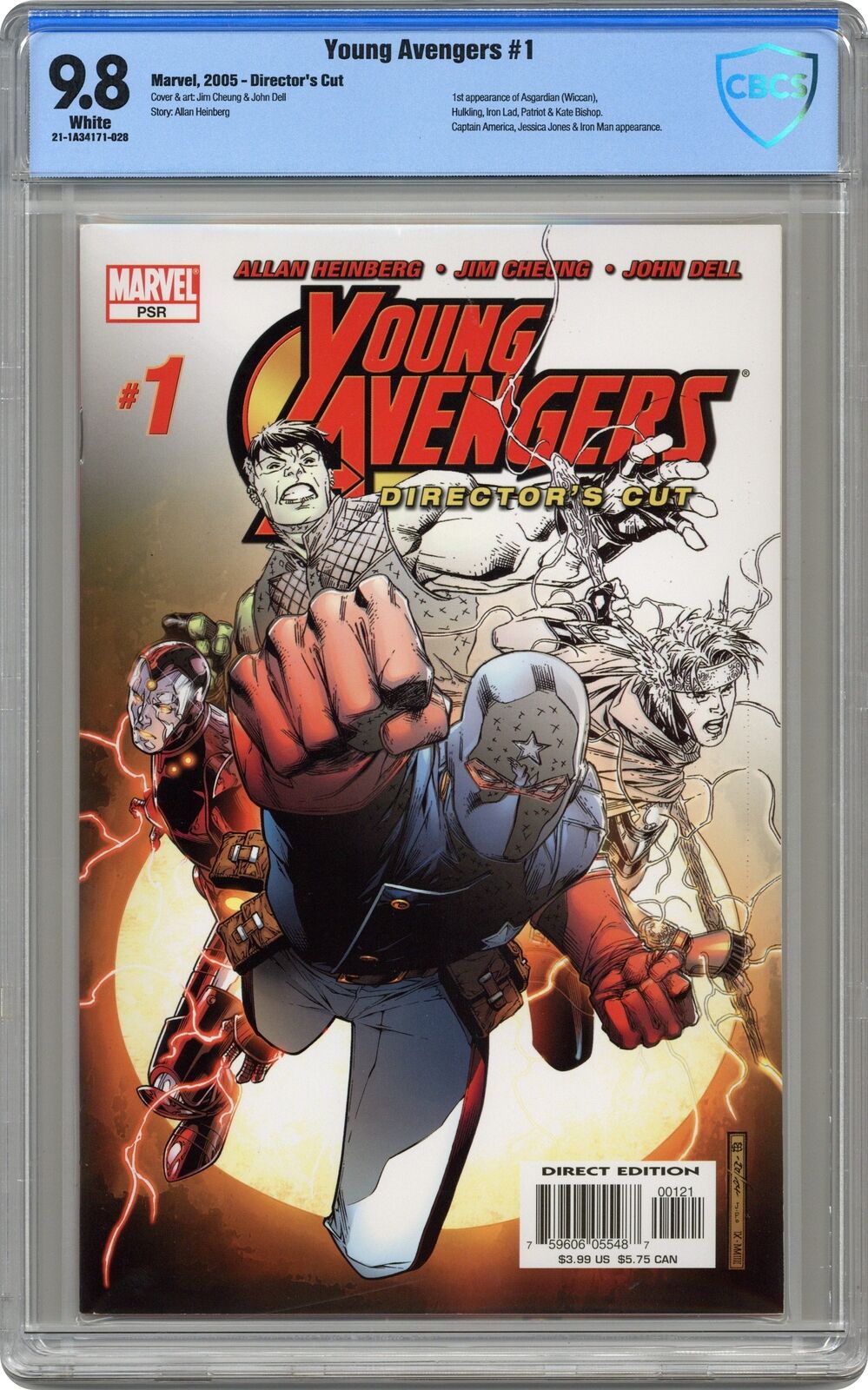 Young Avengers 1B Cheung Director\'s Cut Variant CBCS 9.8 2005 21-1A34171-028