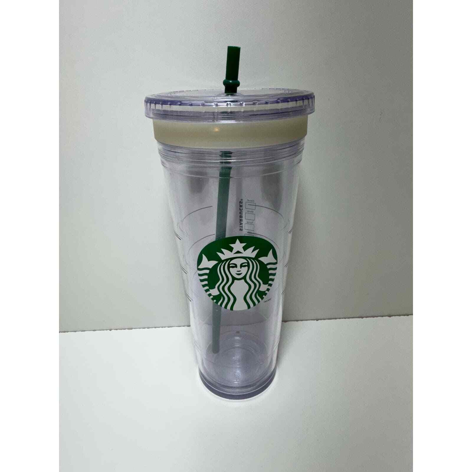 Starbucks Traditional Logo Acrylic Venti Cold Tumbler 24 ounce Used 
