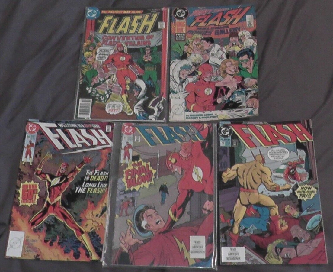 lot of 5 vintage the flash comics dc 1977